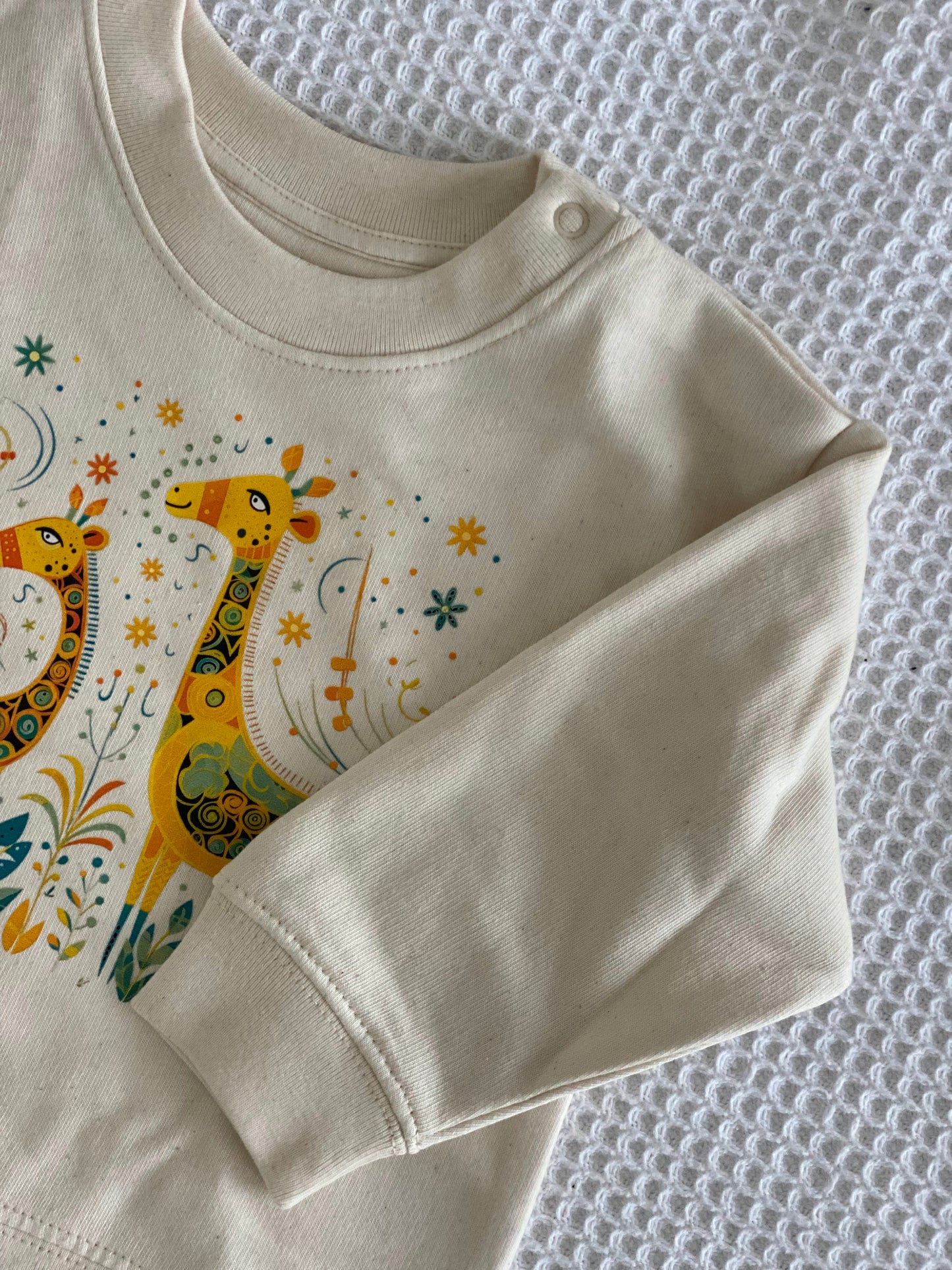 Cheerful Giraffes - Organic Baby Sweater