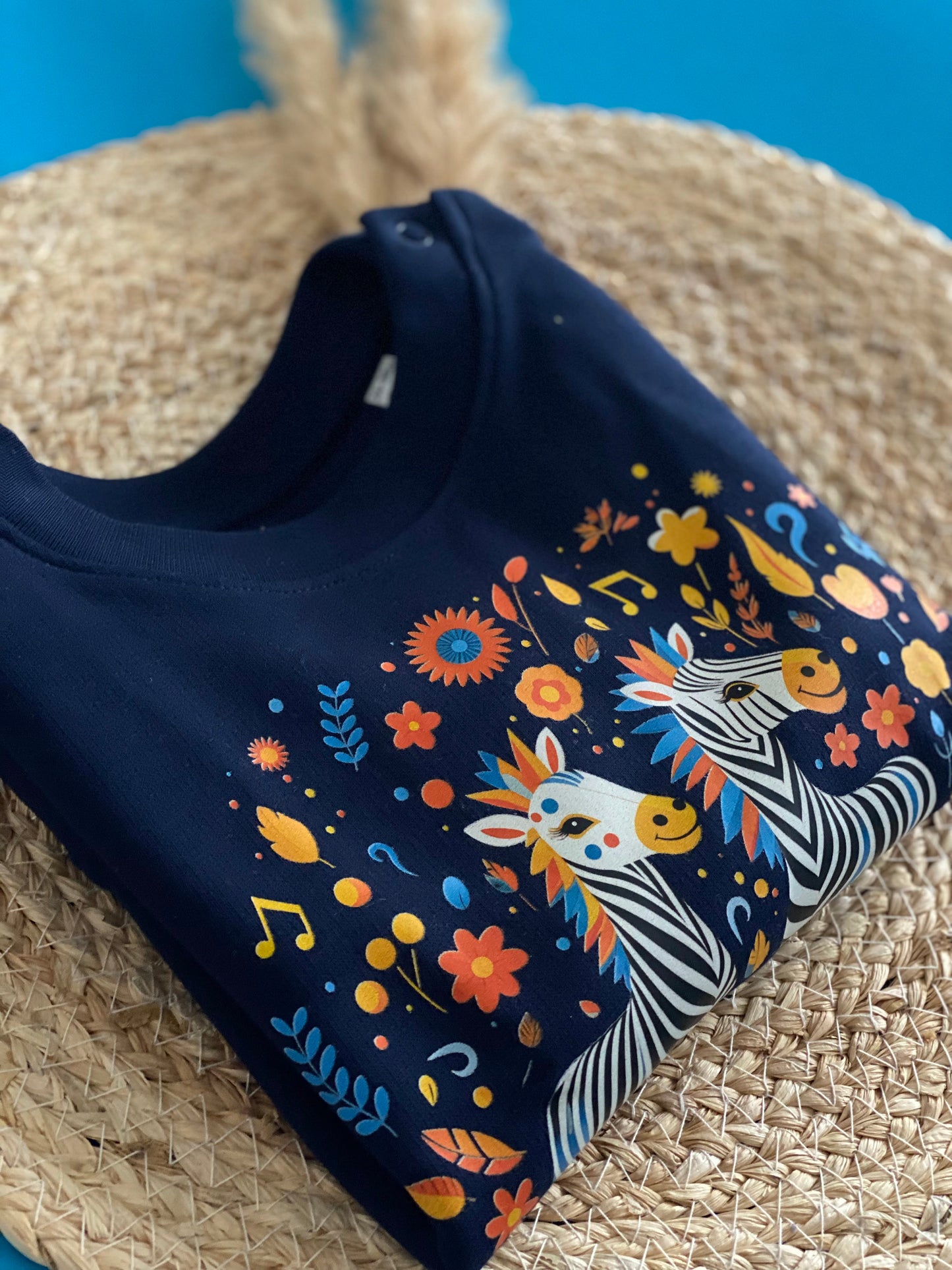 Fröhliche Zebras – Bio-Babypullover