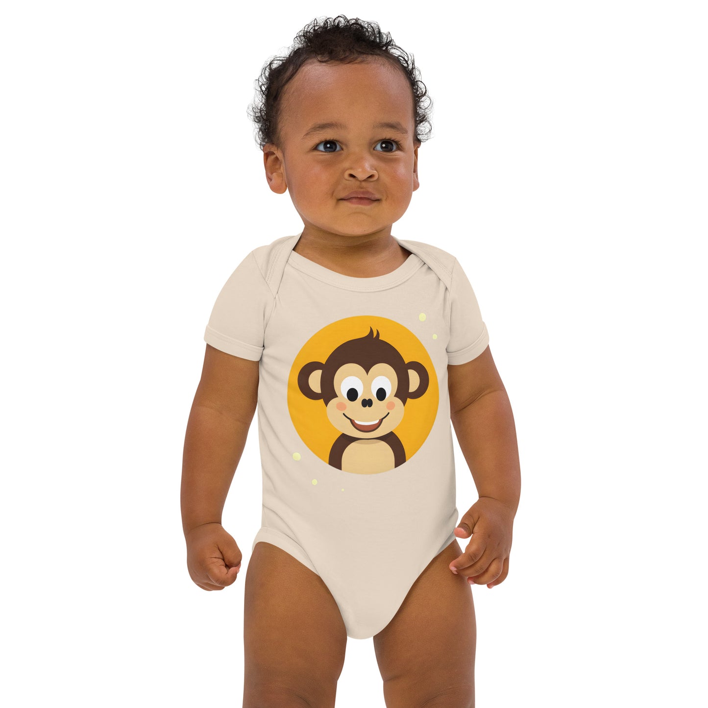 Merry Monkey - Organic cotton baby bodysuit