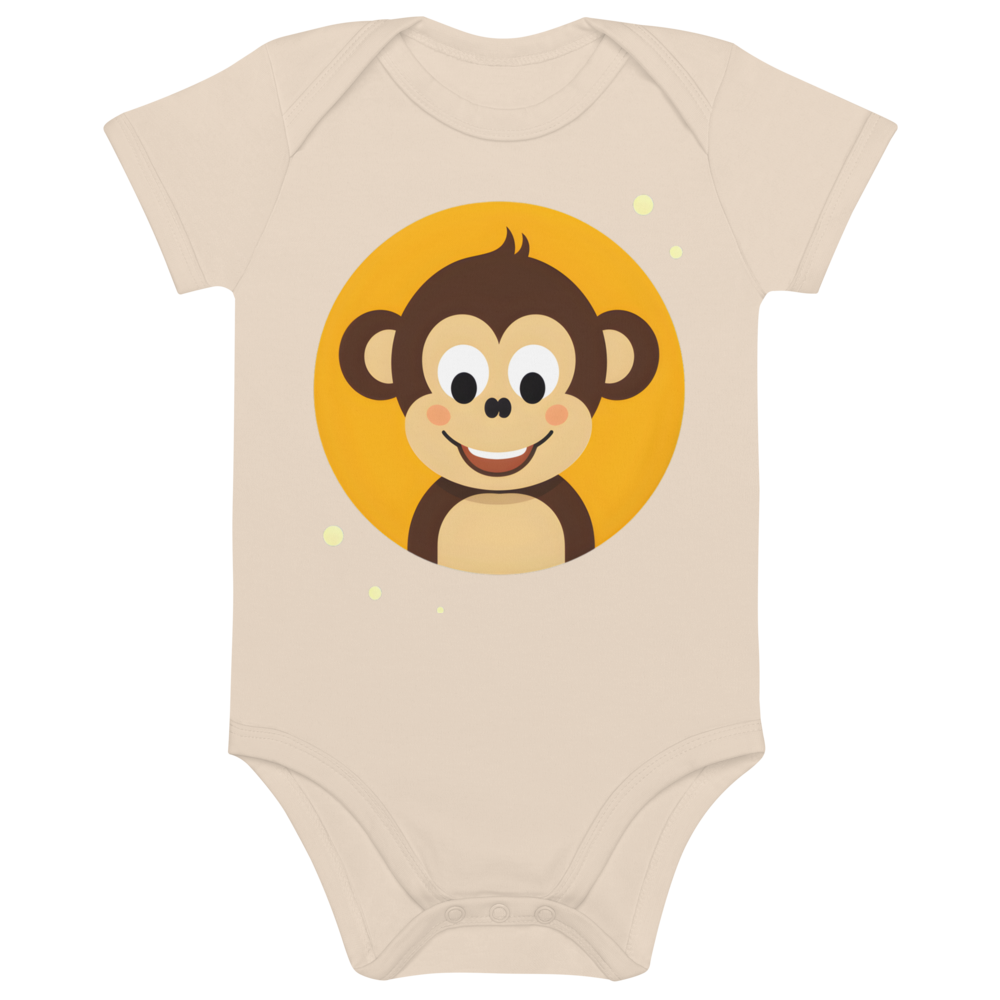 Merry Monkey – Baby-Body aus Bio-Baumwolle