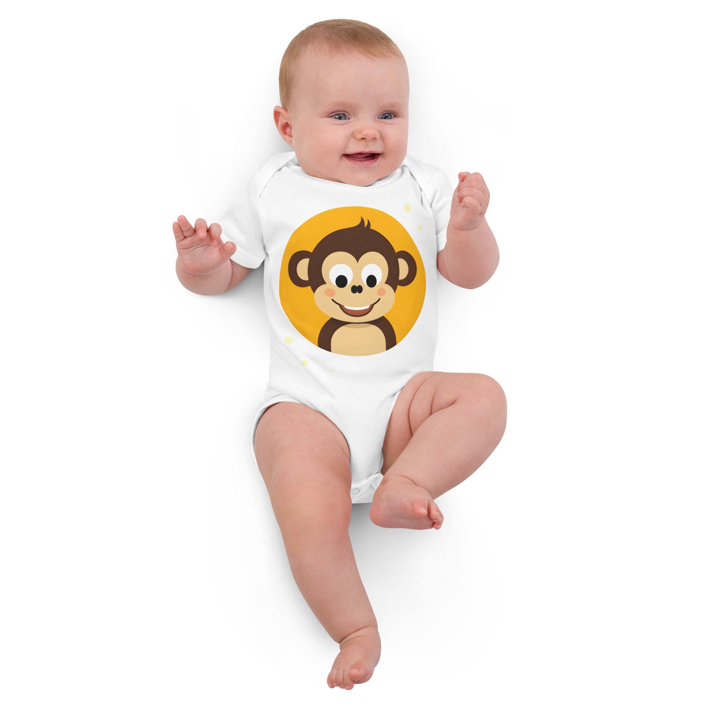 Merry Monkey - Organic cotton baby bodysuit