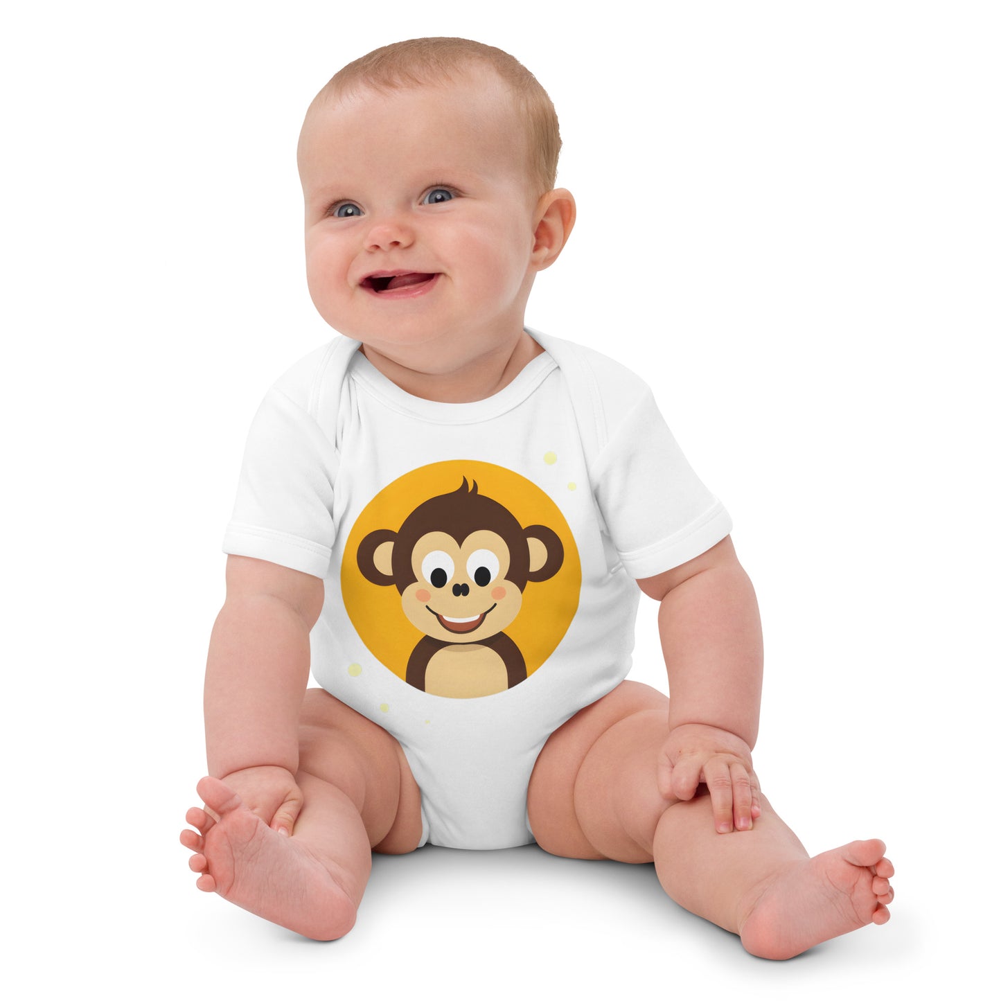 Merry Monkey - Organic cotton baby bodysuit