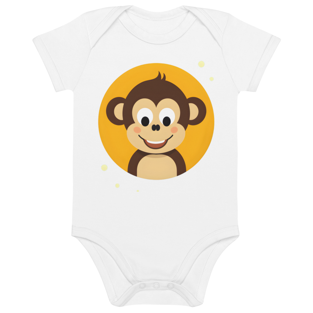 Merry Monkey – Baby-Body aus Bio-Baumwolle