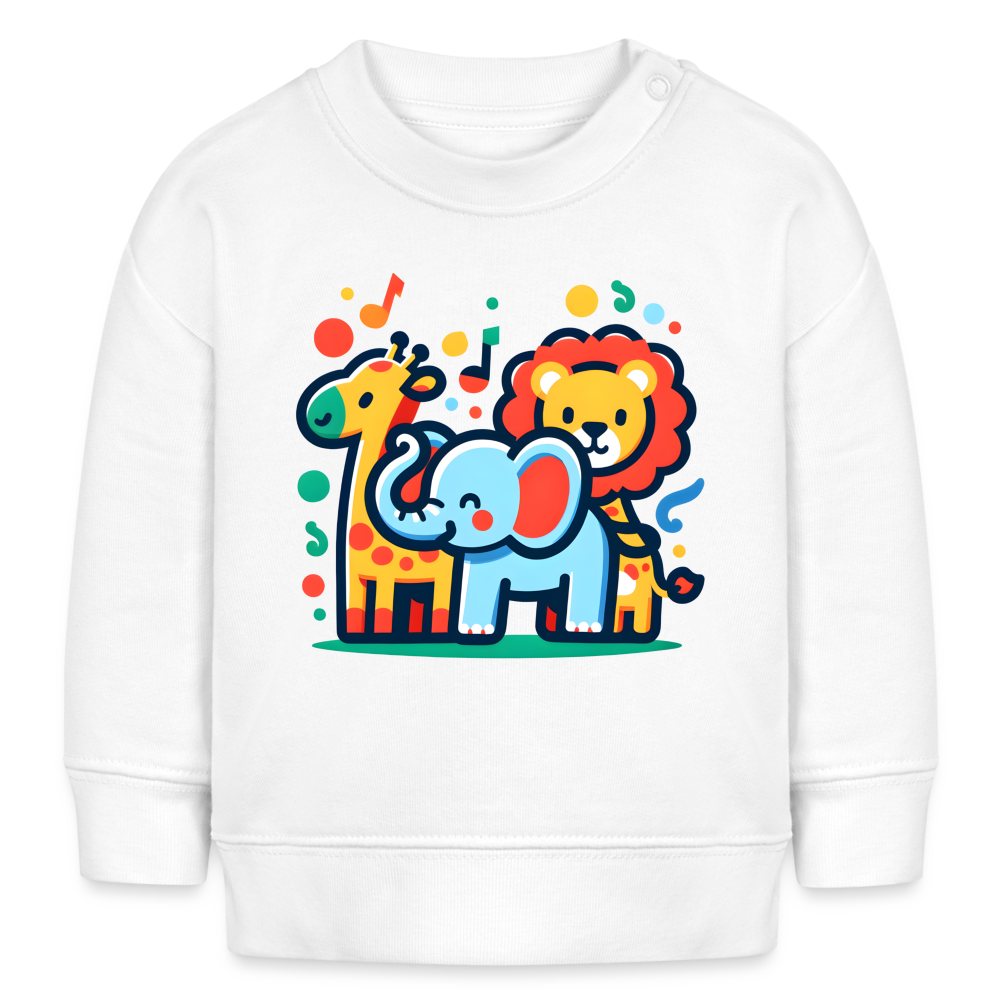 Animal Parade - Organic Baby Sweater - white