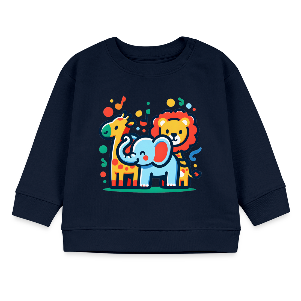 Animal Parade - Organic Baby Sweater - navy