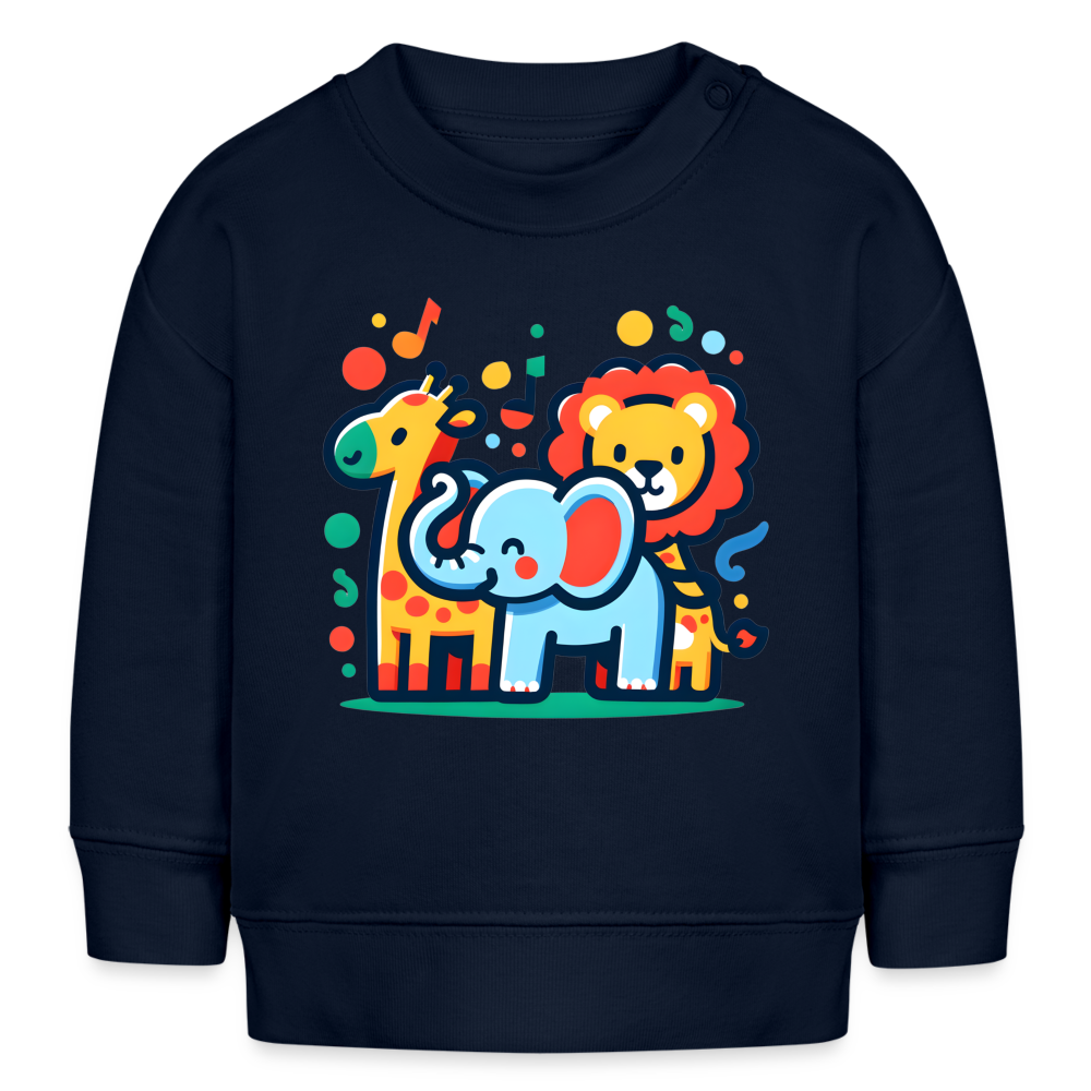 Animal Parade - Organic Baby Sweater - navy