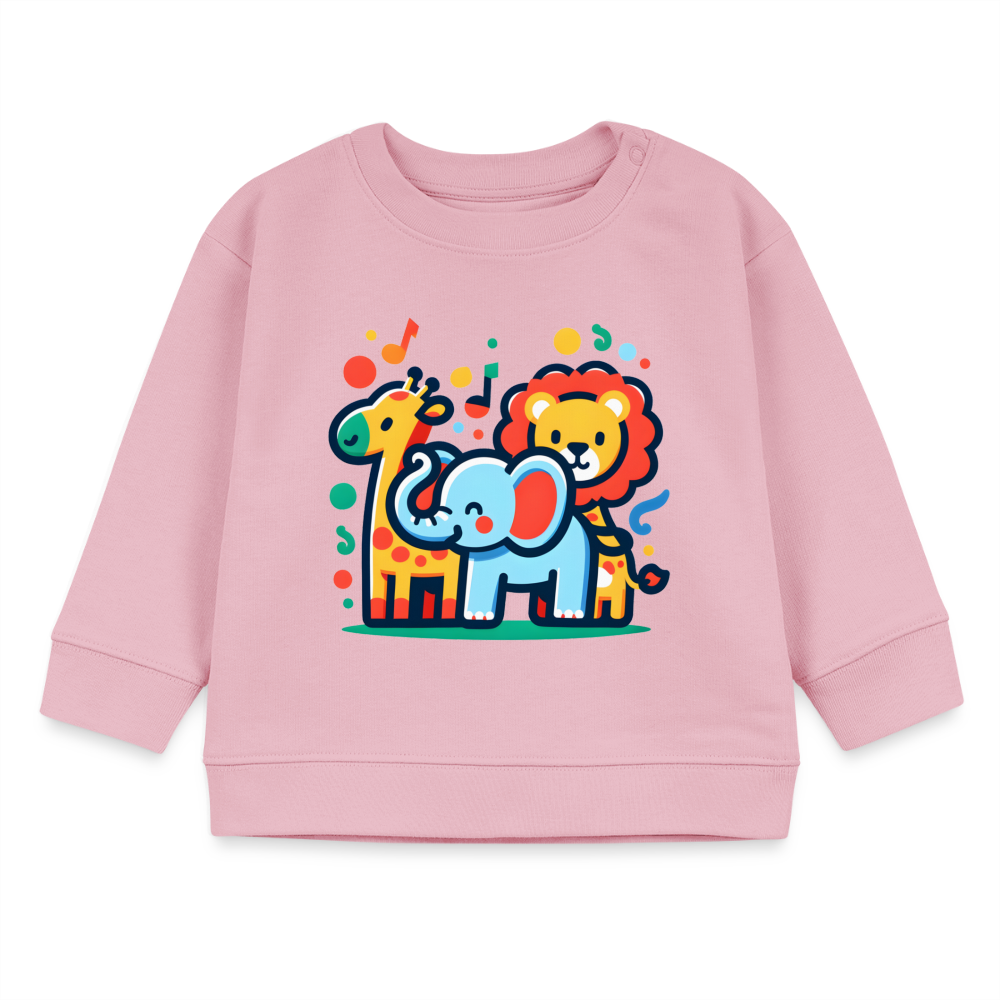 Animal Parade - Organic Baby Sweater - cotton pink