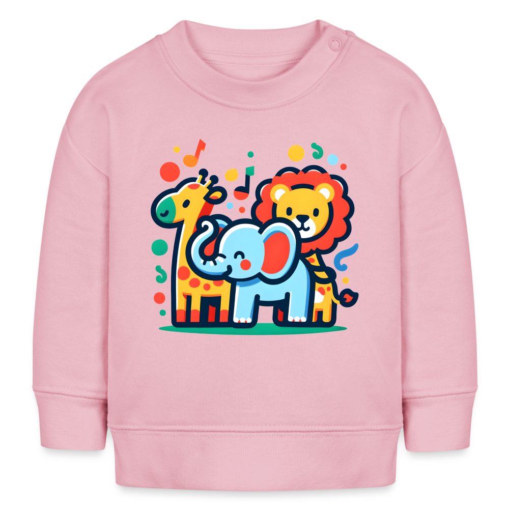 Animal Parade - Organic Baby Sweater - cotton pink