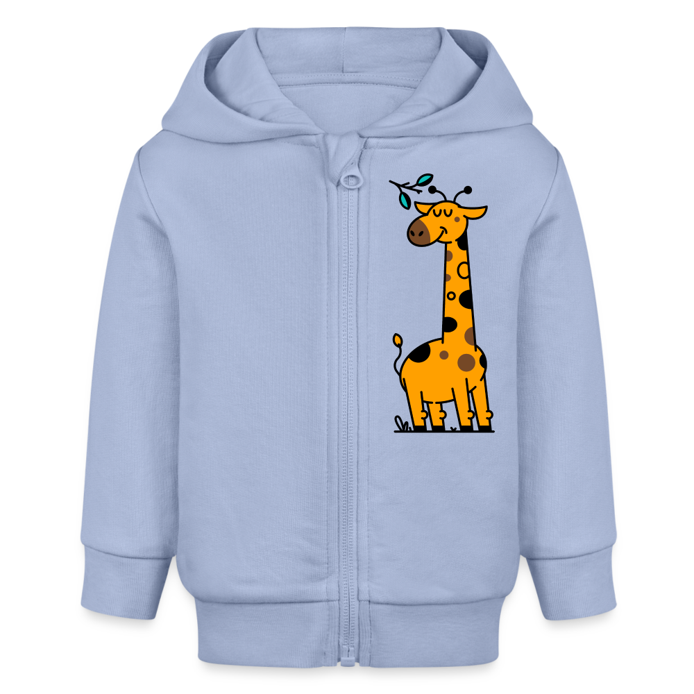 Organic zip hoodie for babies - sky