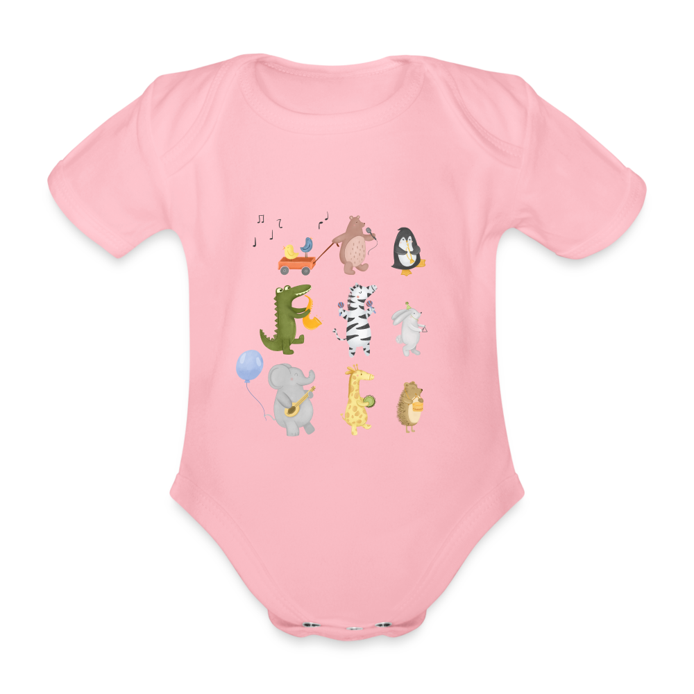 Dance party - Organic Baby Bodysuit - light pink